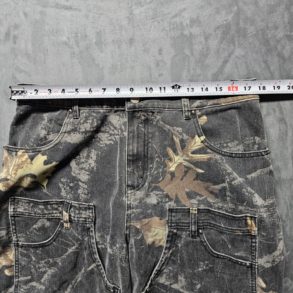Akira Convertible Cargo Pants Grey Leaf Camo Wide Leg 100% Cotton 24JWHJ7779 XL - Picture 16 of 16